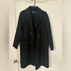 ZARA WOMEN NEW WOOL BLEND OVERSIZED COAT Double Faced